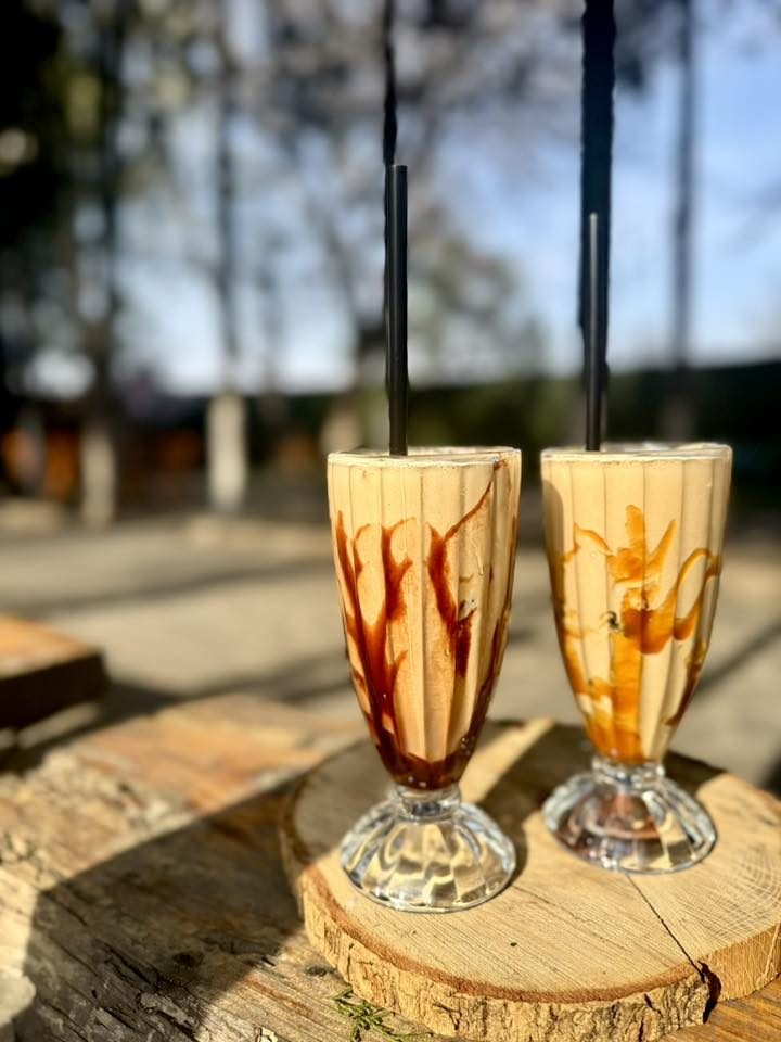 Cold coffee with ice cream